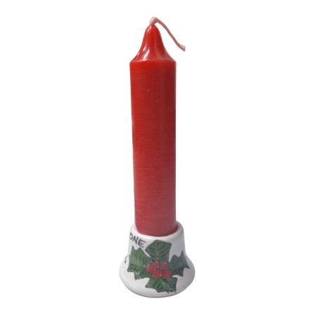 Small sicilian ceramic round long candle holder holly Ceramiche De Simone Small sicilian ceramic round long candle holder holly Ceramiche De Simone